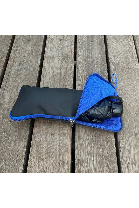Waterproof Folding Umbrella Cover Blue Portable Organizer for Easy Storage