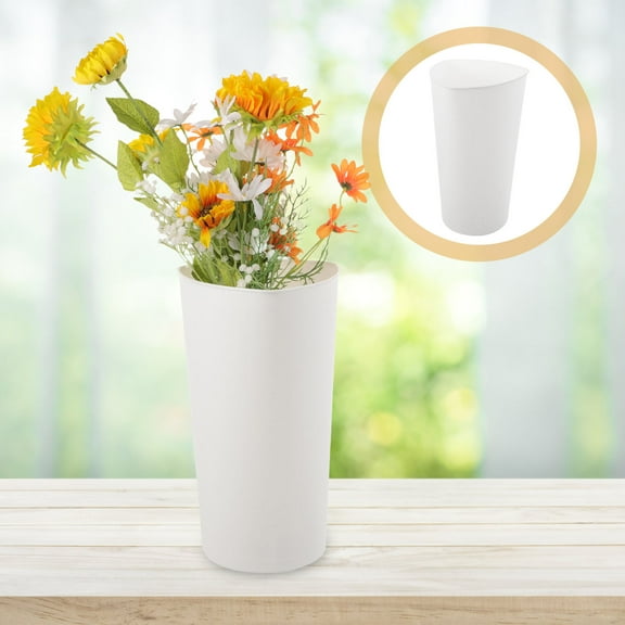 SEWCHICS Buckets for Flower Display Flower Vase Buckets Plastic Triangular Florists Rustic 1Pcs