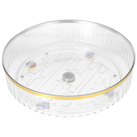 SEWCHICS 1-Pack Clear Rotating Organizer for Kitchen Counter and Cosmetics Display, Storage Solution for Home and Retail