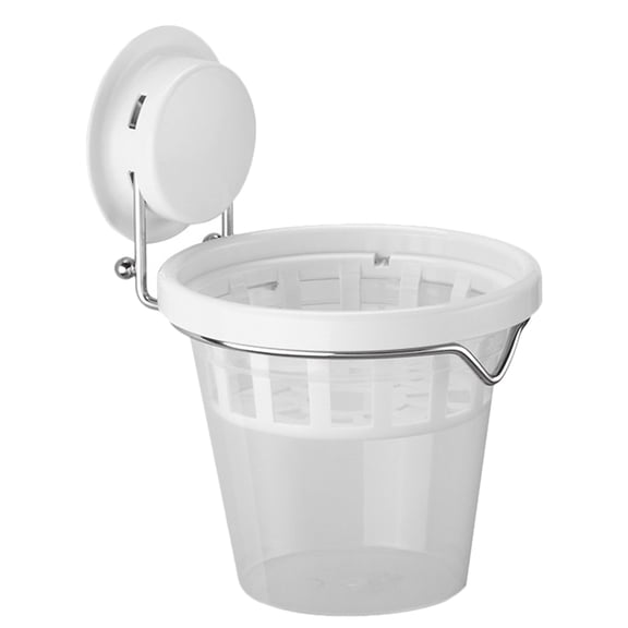 SEWCHICS White Wall Mounted Flower Pot Holder with Plastic and Stainless Steel Planter for Indoor and Outdoor Home Gardening