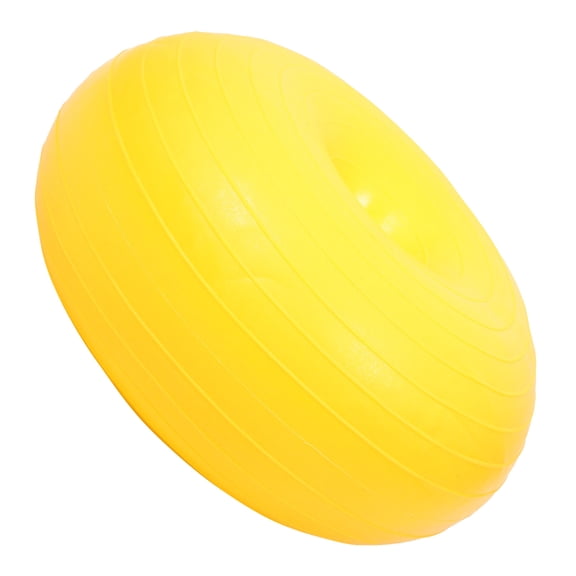 SEWCHICS Multi Use Yoga Ball PVC Yellow Workout Accessory 1Pcs