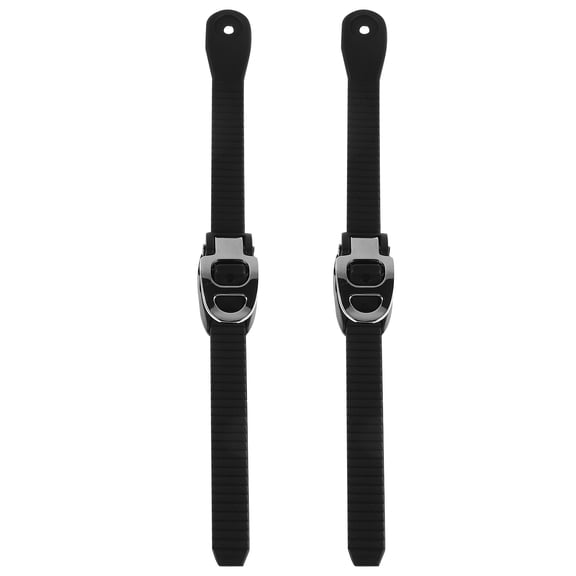 SEWCHICS 1 Pair Black Adjustable Roller Skate Buckle Straps with Heart Design and Mounting Screws