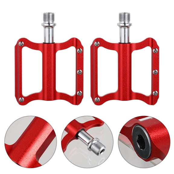 SEWCHICS 1 Pair Aluminum Alloy Flat Bike Pedals with Anti-Skid for Mountain and Road Bikes
