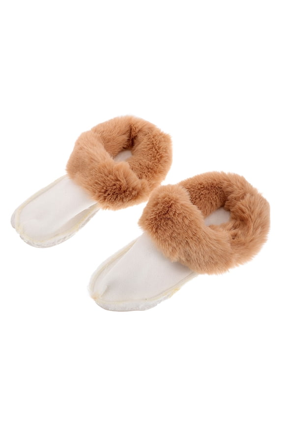 1Pair Winter Plush Shoe Inserts Thermal Boot Liners Removable Cozy Soft Inner Soles