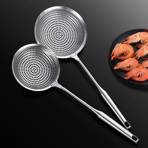 SEWCHICS 1Pc Sturdy Stainless Steel Hot Pot Spoon with Easy Grip Handle for Cooking