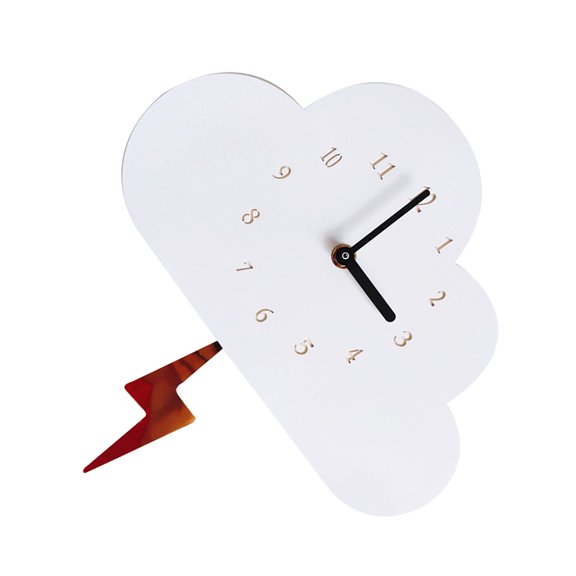 SEWCHICS Creative Hanging Cloud Shape Wall Clock with Flash Swing for Home