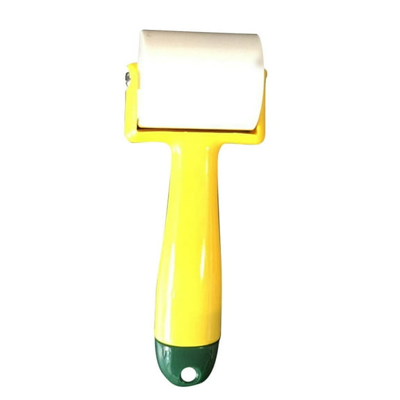SEWCHICS Yellow Plastic Wallpaper Roller for Projects, Construction with Smooth Pressure Application, 1 Piece
