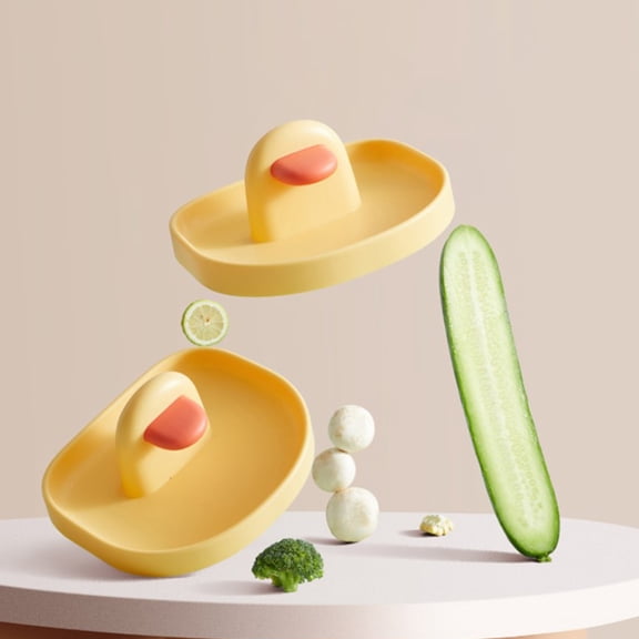 SEWCHICS Yellow Kitchen Pot Lid Stand Organizer, PP Material Countertop Holder for Convenient Lid Storage and Easy Access