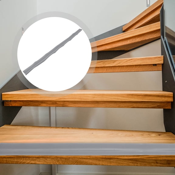 SEWCHICS Grey PVC Stair Step Trim for Home Safety, Anti- and Decorative Edge Guard