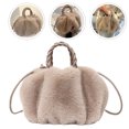 thumbnail image 1 of SEWCHICS Women's Khaki Plush Crossbody Bag Fashion Fuzzy Design Shoulder Bag Perfect for Dating and Daily Use, 1 of 8