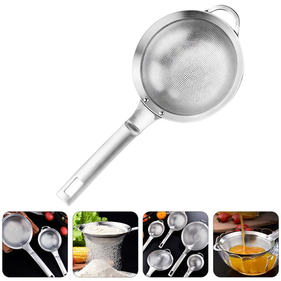 SEWCHICS Food Grade Stainless Steel Mesh Strainer for Kitchen Use, Fine Mesh Sieve for Cooking and Baking Supplies