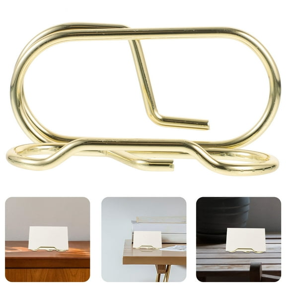 SEWCHICS Metal Card Display Stand Office Desk 1Pcs 3.5x1.7x1.6in