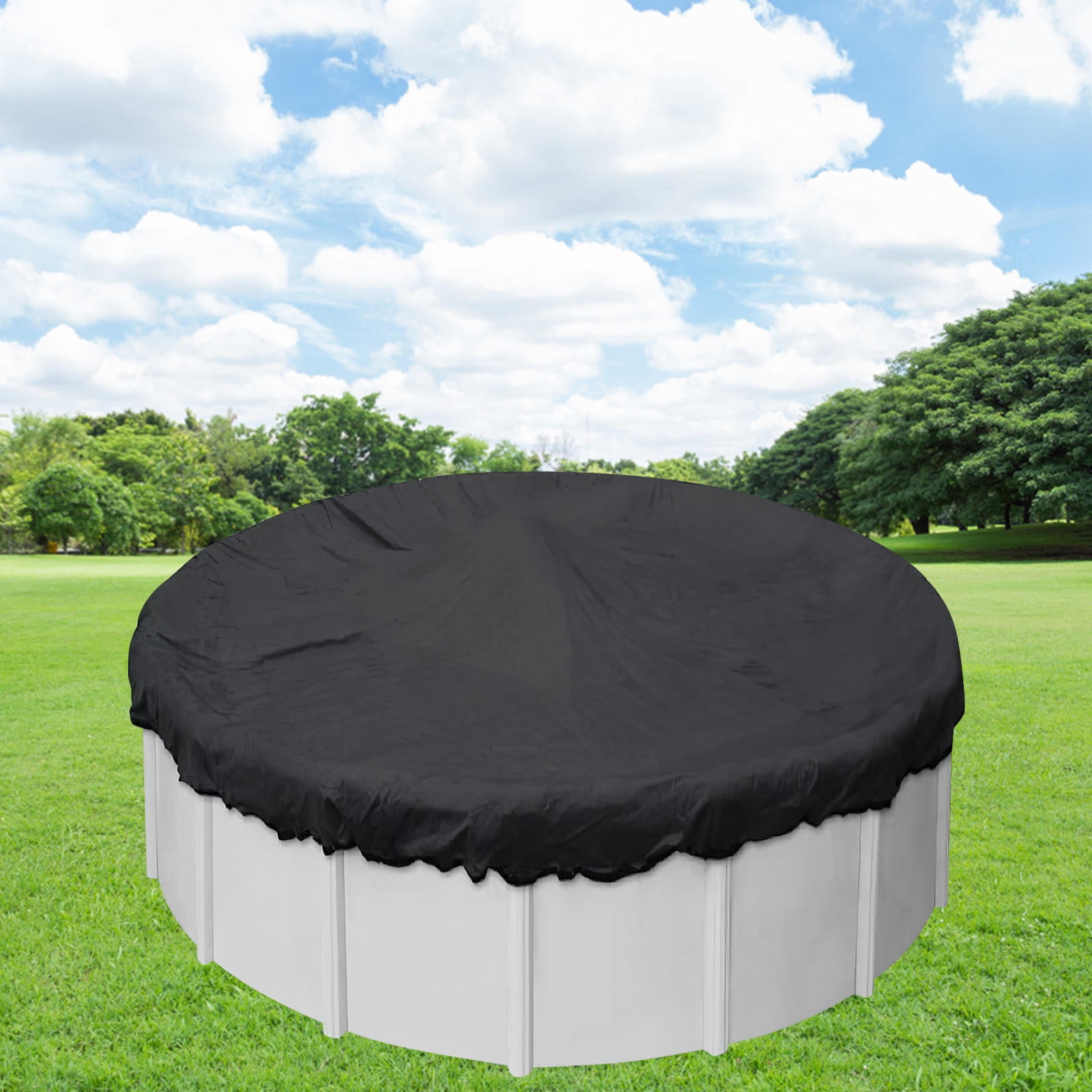 Inflatable Pool Protector SEWCHICS Black Oxford Cloth Trampoline Protective Cover for Home Use ...