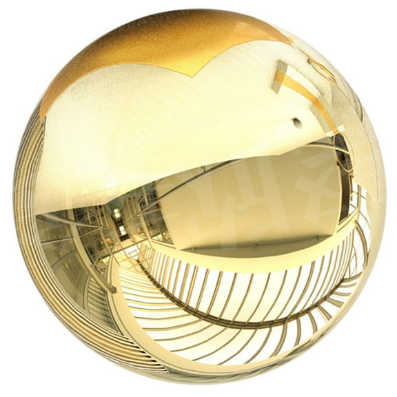 SEWCHICS Polished Stainless Steel Gazing Globe Golden for Outdoor Decor