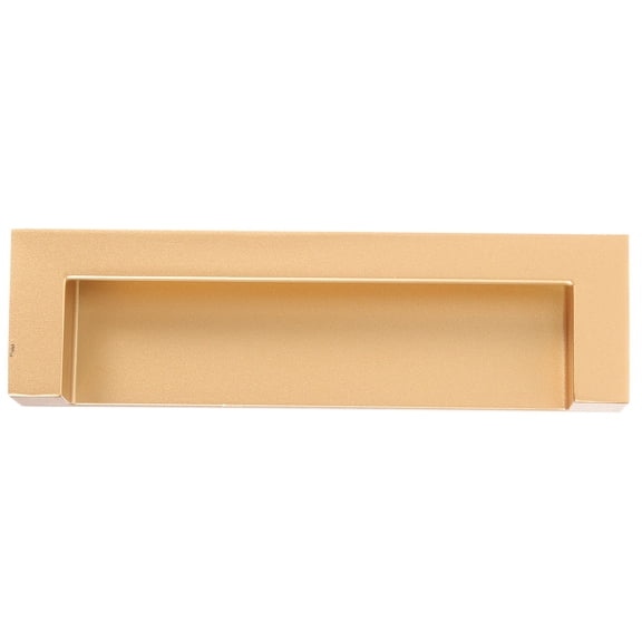 SEWCHICS Sturdy Golden Recessed Cabinet Pull Smooth Rounded Handle for Doors and Cupboards