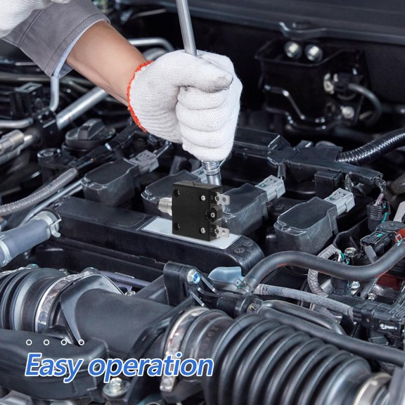 SEWCHICS Black Manual Reset with Push Button, Overload for Automotive and Marine Use