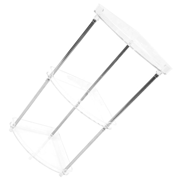 SEWCHICS Multi-Layered Transparent Stainless Steel Triangle Organizer for Home Storage