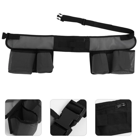 SEWCHICS Black Waist Tool Belt Pouch with Multiple Functions for Mechanics and Construction