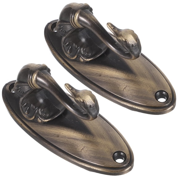 SEWCHICS 1Set Artistic Swan Shaped Alloy Wall Hooks Heavy Duty No Drill Installation for Hanging Curtains