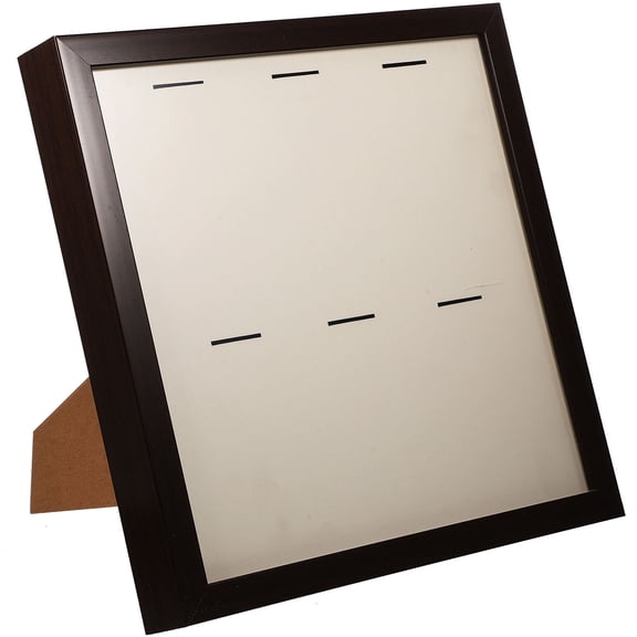 SEWCHICS Handmade Coffee Medal Display Frame Wooden Case for Sports Medal Storage and Photo Display