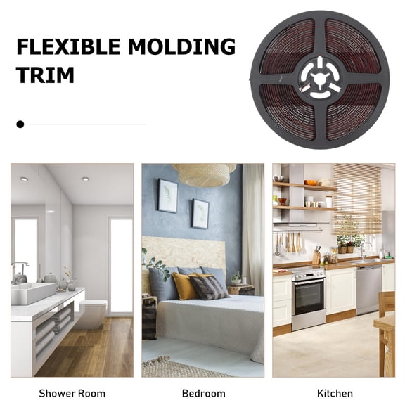 SEWCHICS Black PVC Wall Trim with Strong Adhesion for Smooth , Easy to Apply and Finish