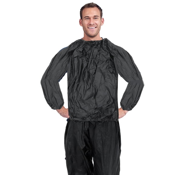 SEWCHICS Black Sauna Vest Full Body Sweat Suit Set Lightweight Breathable Fabric for Effective Workouts