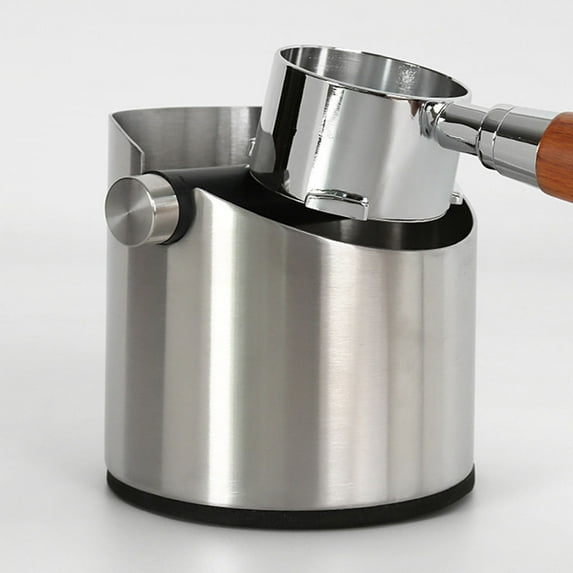 SEWCHICS Coffee Grinds Container Stainless Steel Rubber Silver 1Pack