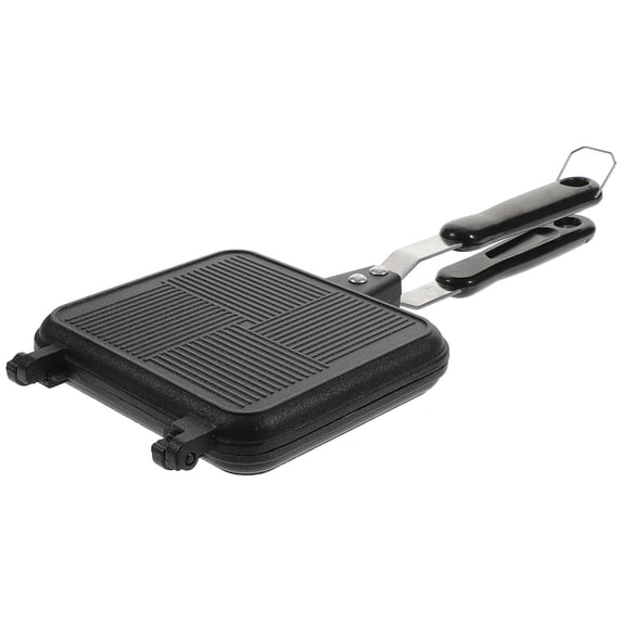 SEWCHICS Nonstick Black Sandwich Press Double Sided Baking Pan for Quick Breakfasts