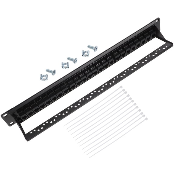 SEWCHICS Wall Mounted Patch Panel 24 Port Patch Panel Plastic Rust-proof 1Pack