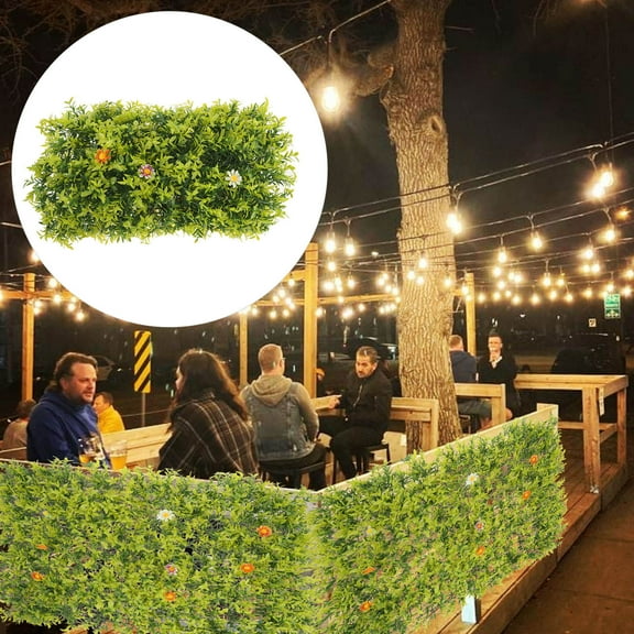 SEWCHICS Artificial Hedge Wall Panels Green Plastic Outdoor Privacy Screen Decorative Fence Panels