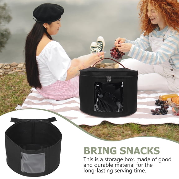 SEWCHICS Black Felt Rectangular Hat Box Storage Container Set for Travel and Bedroom, Organizer for Men and Women