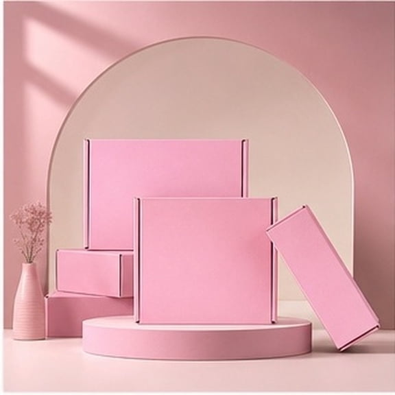 SEWCHICS Pink Moving Boxes Set Corrugated Board Crush Resistant for Storage