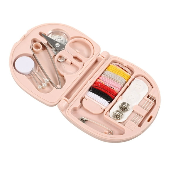 SEWCHICS 1Set Practical Household Sewing Tool Kit Assorted Colors Easy Carry Box for Sewing Tools