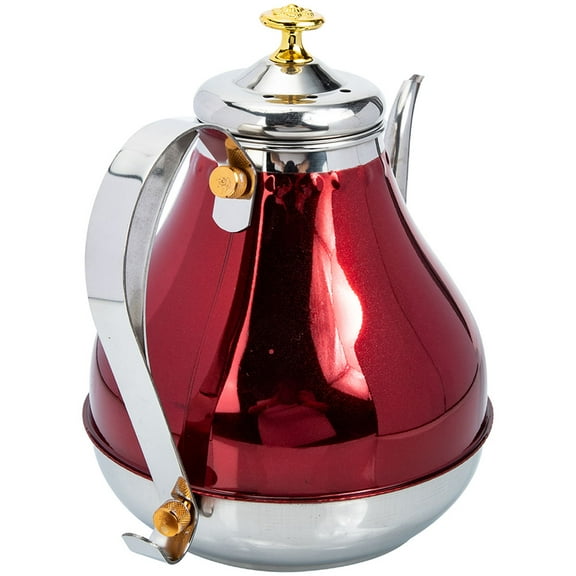 SEWCHICS Red Stainless Steel Large Capacity Tea Pot Kitchen Coffee Kettle