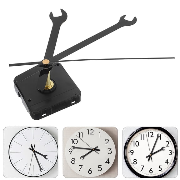 SEWCHICS Non-Ticking Clock Mechanism Kit Black Plastic Easy Installation for DIY