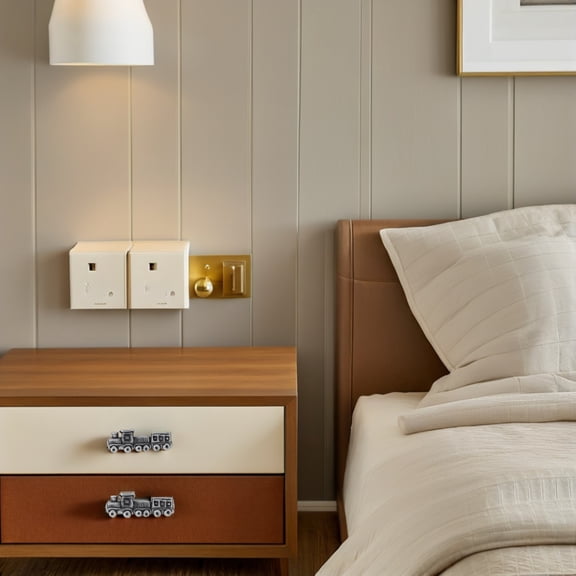 SEWCHICS Zinc Alloy Train-Shaped Drawer Pulls Set of 1 Decorative Handles for Home Furniture Cabinets