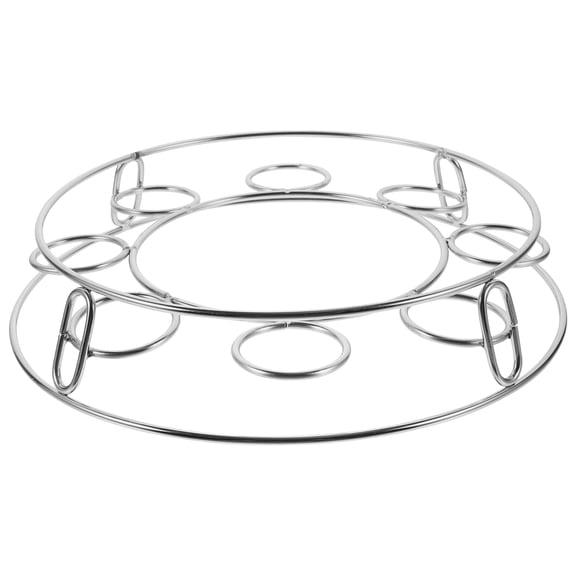 SEWCHICS Wok Steam Rack Stainless Steel Silver 1Pcs Pot and Pan Holding