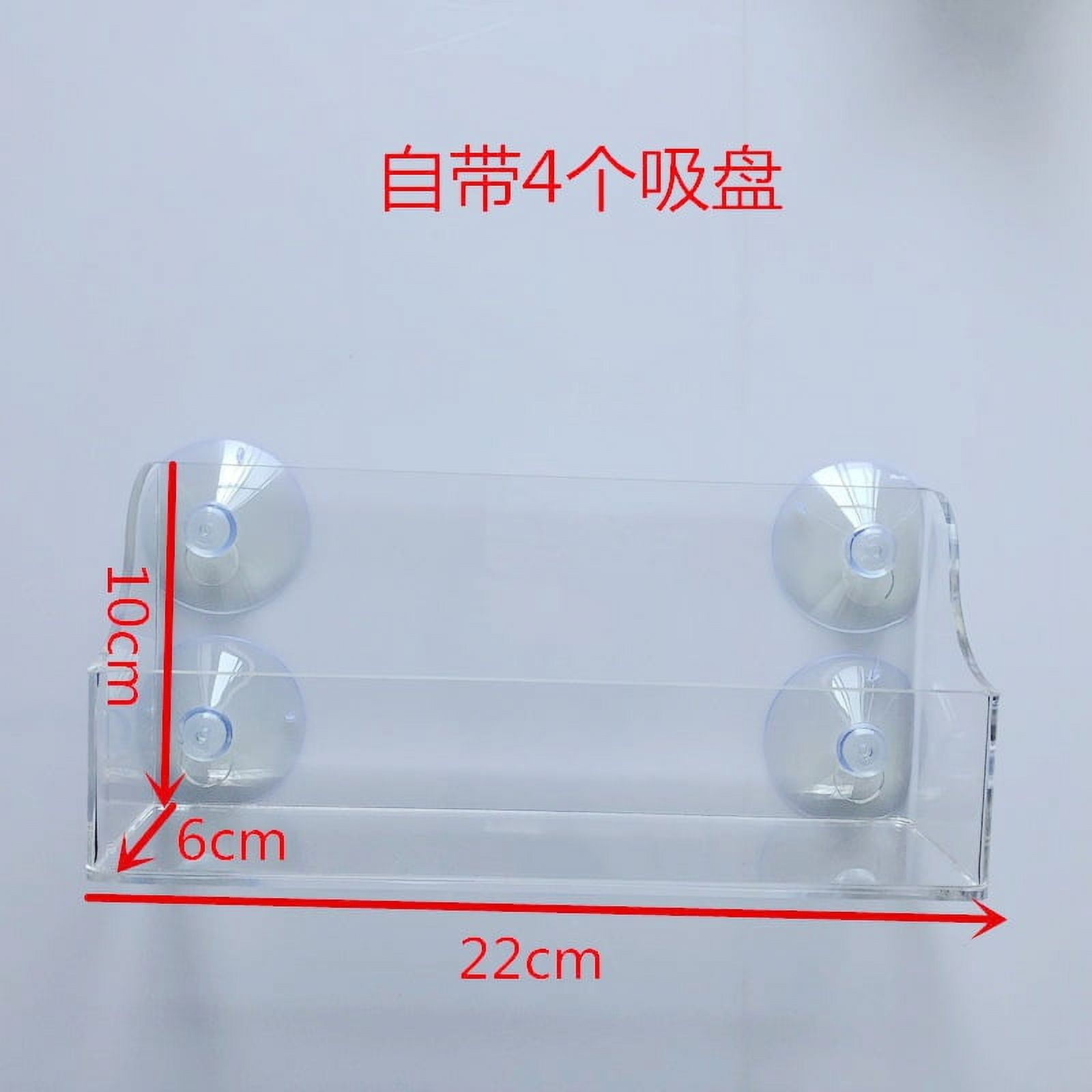 SEWCHICS 1Set Suction Cup Refrigerator Organizer Clear Acrylic Shelf For Chocolate And Drinks Storage