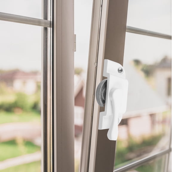 SEWCHICS 1Set Durable White Adjustable Window Lock for Vertical Windows with Metal Construction and Easy Install