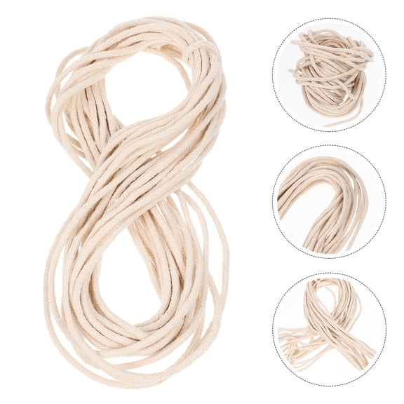 SEWCHICS White Cotton Wick for Oil Lamps Continuous Burning Perfect for Garden and Outdoor Lighting