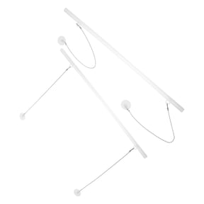 SEWCHICS 2-Pack White Metal and Plastic Poster Display Stands for Hanging Posters in Retail Stores and Shopping Malls