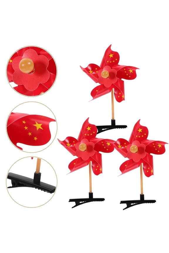 20 Pieces Kids' Hair Clips Pinwheel Style Transparent Plastic Hair Accessories for Children
