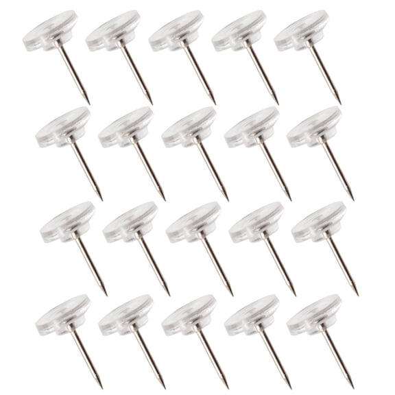 SEWCHICS 200Pcs Clear Push Pins for Map Markers and Photo Wall Decorations