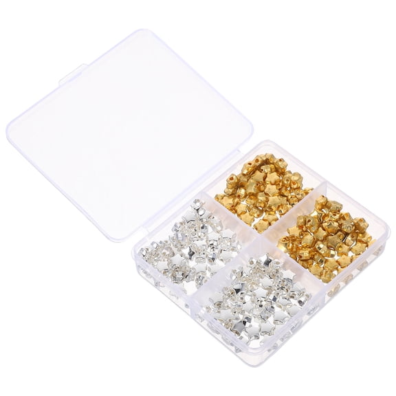 SEWCHICS 200 Pieces Five-Pointed Star Pendant Beads in Assorted Colors for Jewelry Making, Craft Projects, and Accessories