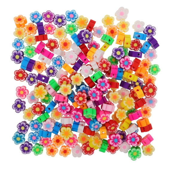SEWCHICS 200 Pieces Multi-Color Plum Blossom Clay Charms for Jewelry Making, Versatile Pendants for Bracelets and Necklaces