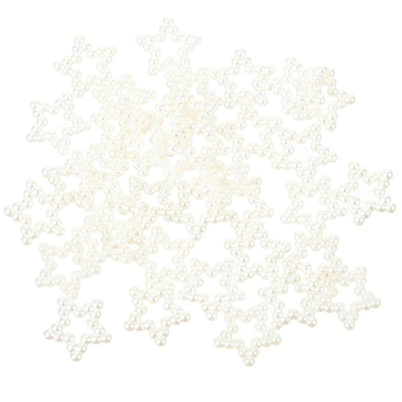 SEWCHICS 200Pcs Small White Plastic Beaded Star Charms for Handmade Phone Case and Nail Art Decorations