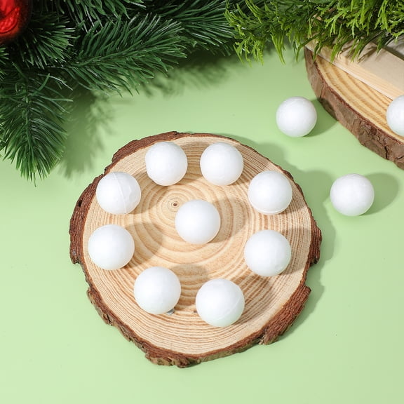 SEWCHICS 200pcs White Polystyrene for Crafts, Ornaments, Art Projects, and Holiday Decorations for Crafters and Hobbyists