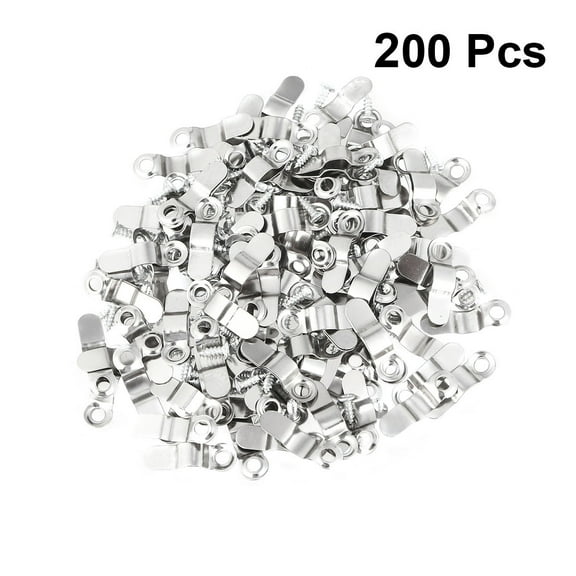 SEWCHICS 200pcs Metal Photo Frame Backing Clips Arch Shape Frame Back Plates for Picture Frames