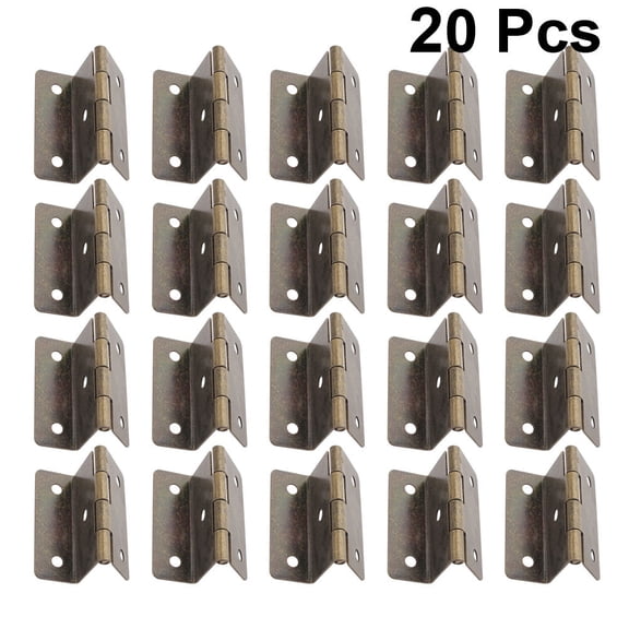 SEWCHICS 20Pcs Iron Triple Folding Cabinet Door Hinges with Stable Fixation for Furniture and Cabinets