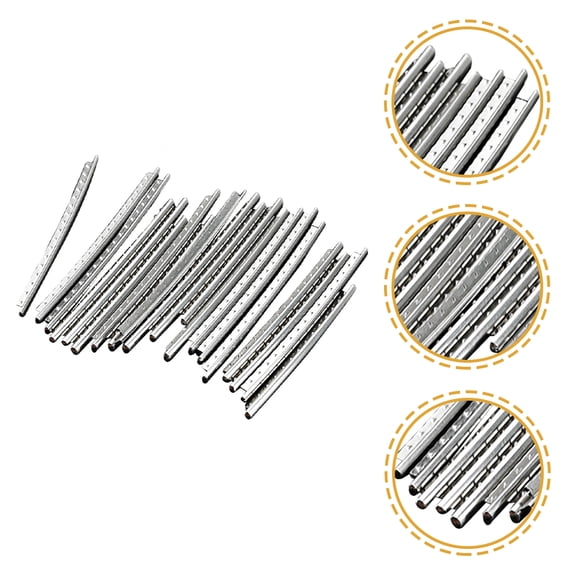 SEWCHICS 20Pcs Plated Silver Stainless Steel Guitar Fret Wire for Guitar Replacement Durable and Wear Resistant